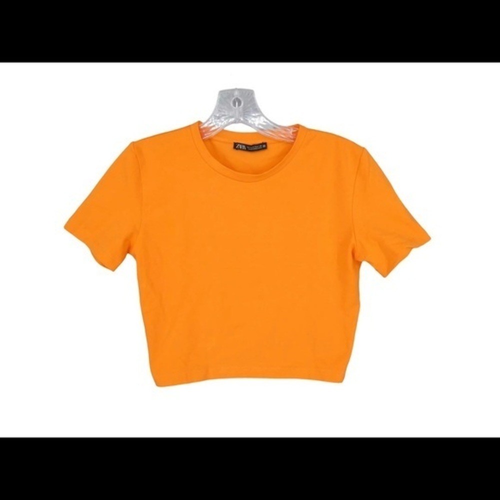 Zara Crop Top Tangerine Size XS EUC